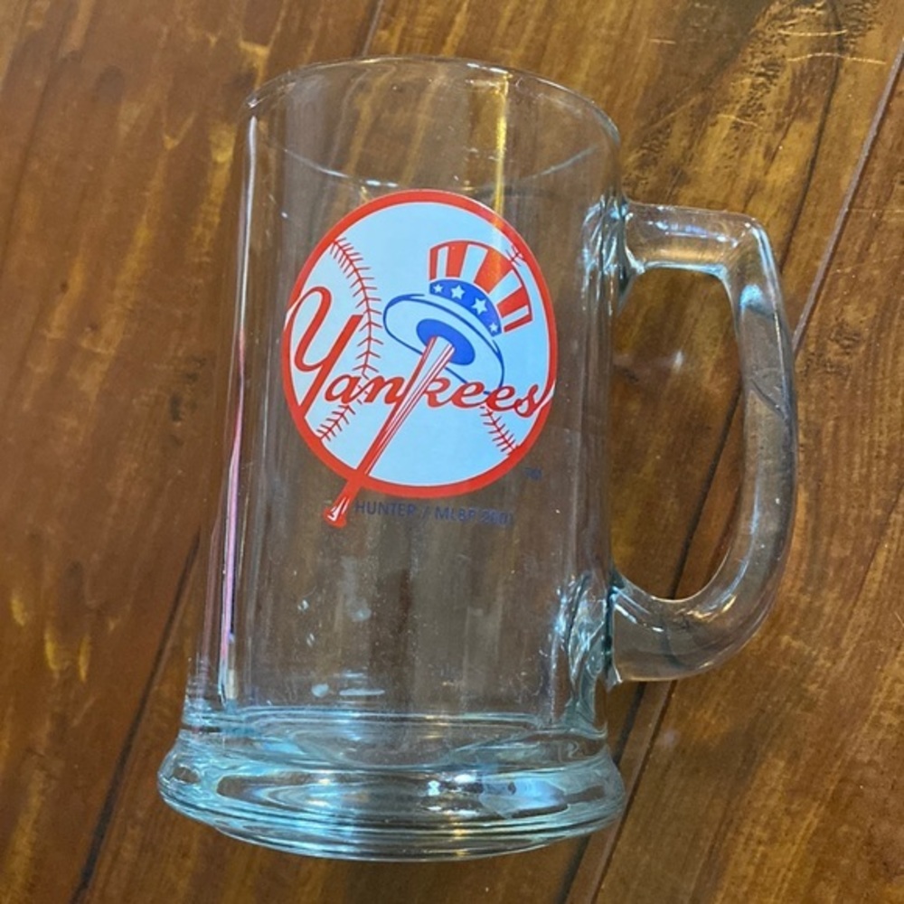 MLB Yankees NY New York glass‎ mug beer stein